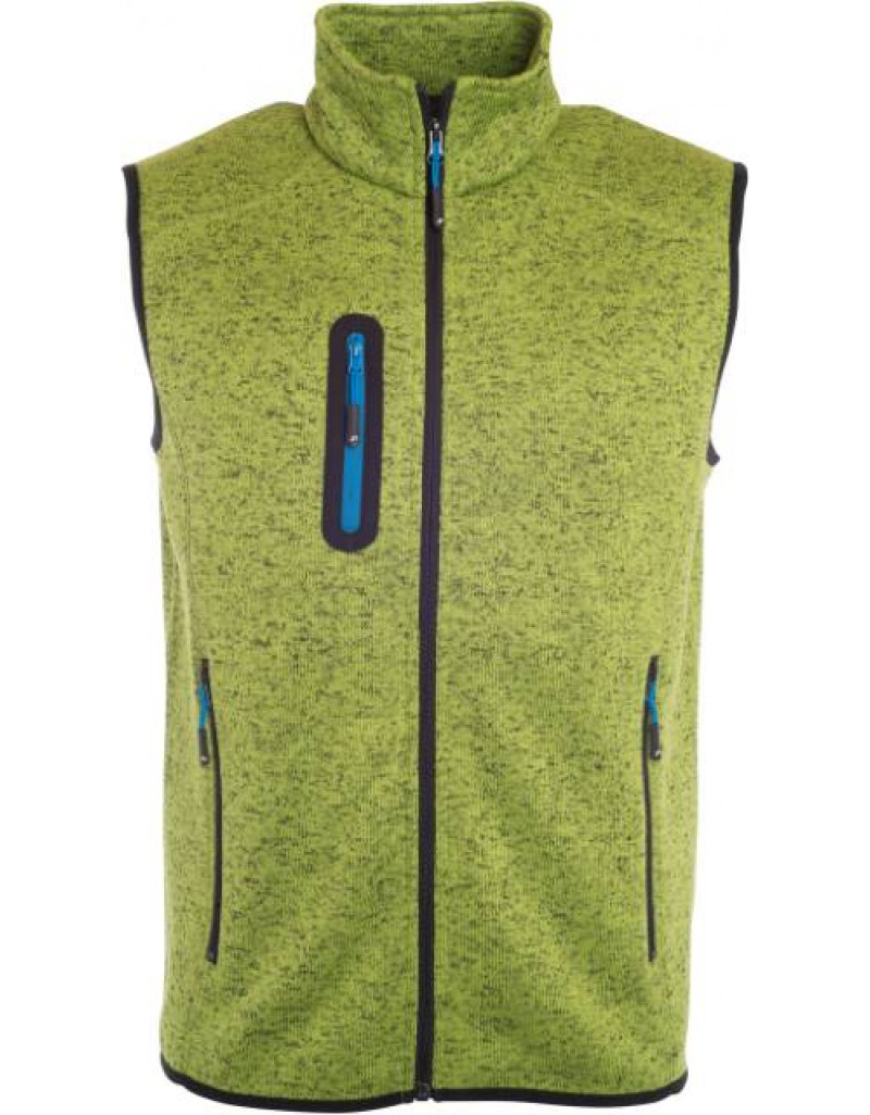 Vestă tricotată din fleece pentru bărbați cu guler ridicat